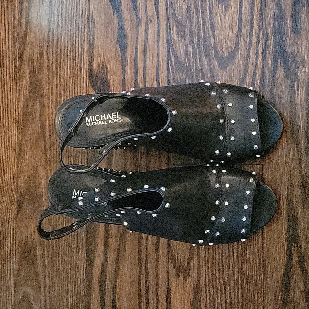 Michael Kors - Studded black sling back sandal Size 6